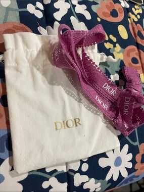 Dior dust bag and ribbon